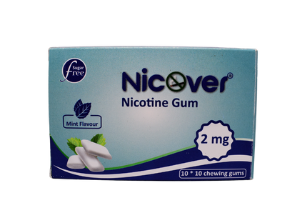 Nicover Nicotine Gum 2mg | Mint Flavour Sugar Free Soft Chew | Pack of 100 gums | Helps to Quit Smoking